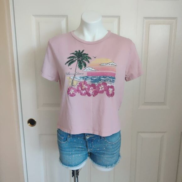 Volcom Stone Yang Crop Graphic Tee sz L - Picture 3 of 10